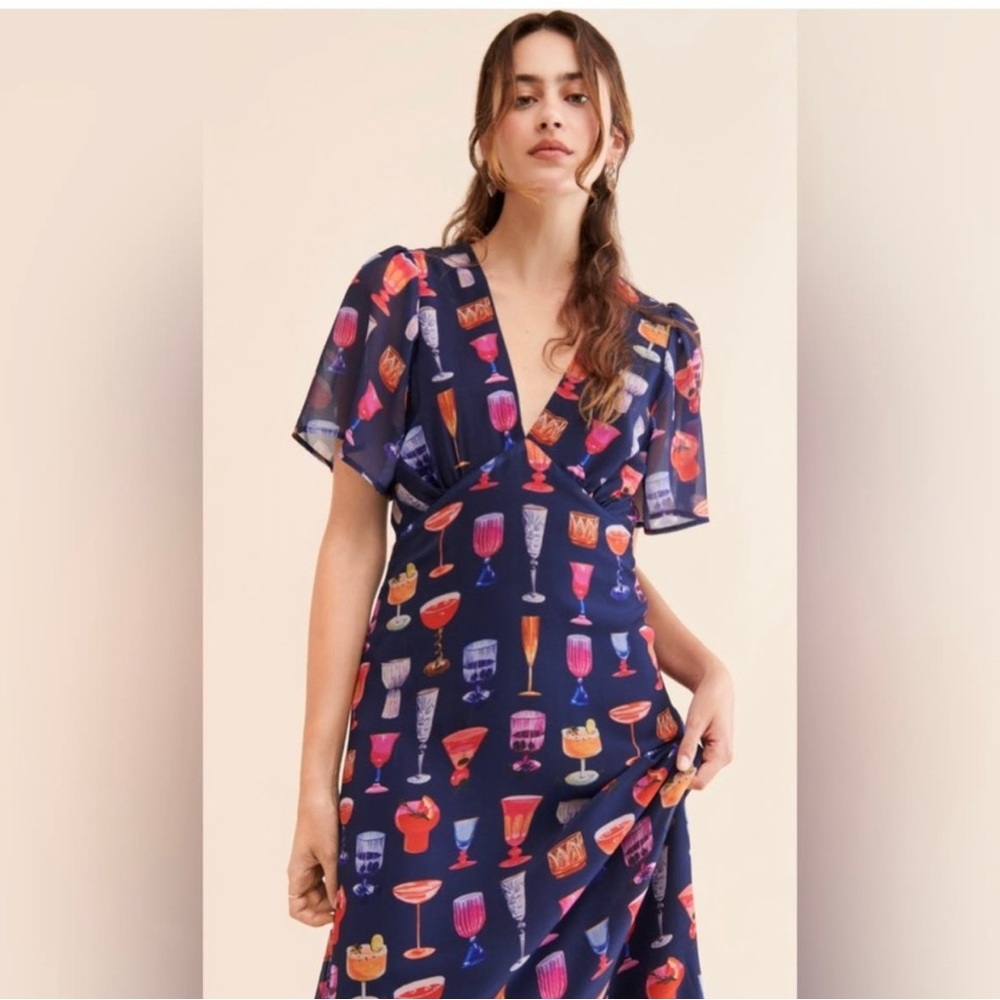 Anthropologie Lisa Says Gah Grace Printed Midi
Dress